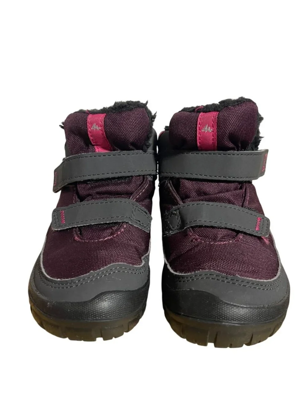Quechua SH100 Junior Waterproof Warm Winter Boots Size 10.5C Pink & Gray